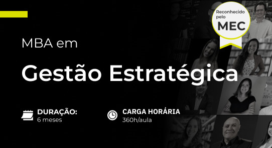 MBA em Gestão Estratégica 18x R$ 297,00